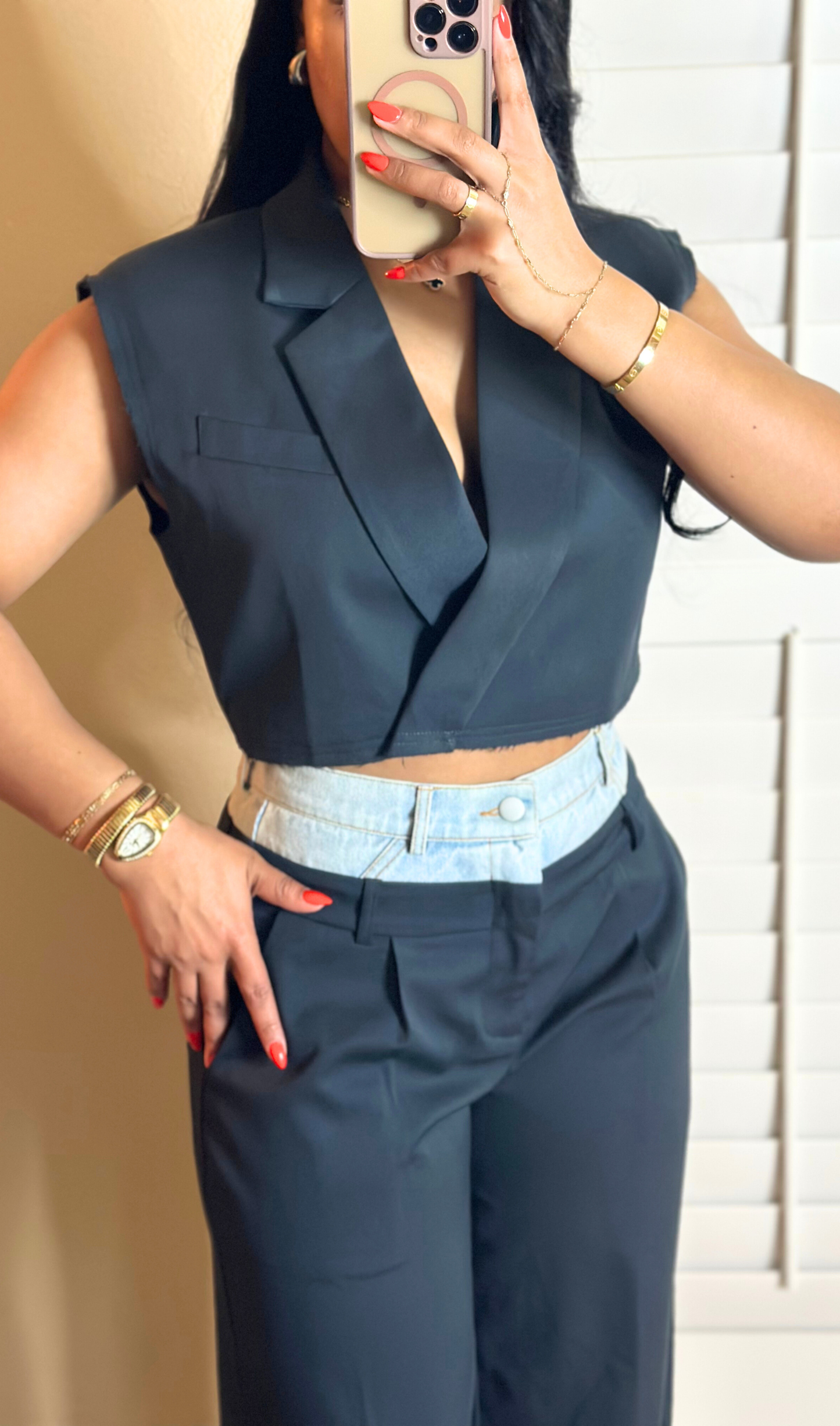 CITY CHIC | VEST-NAVY