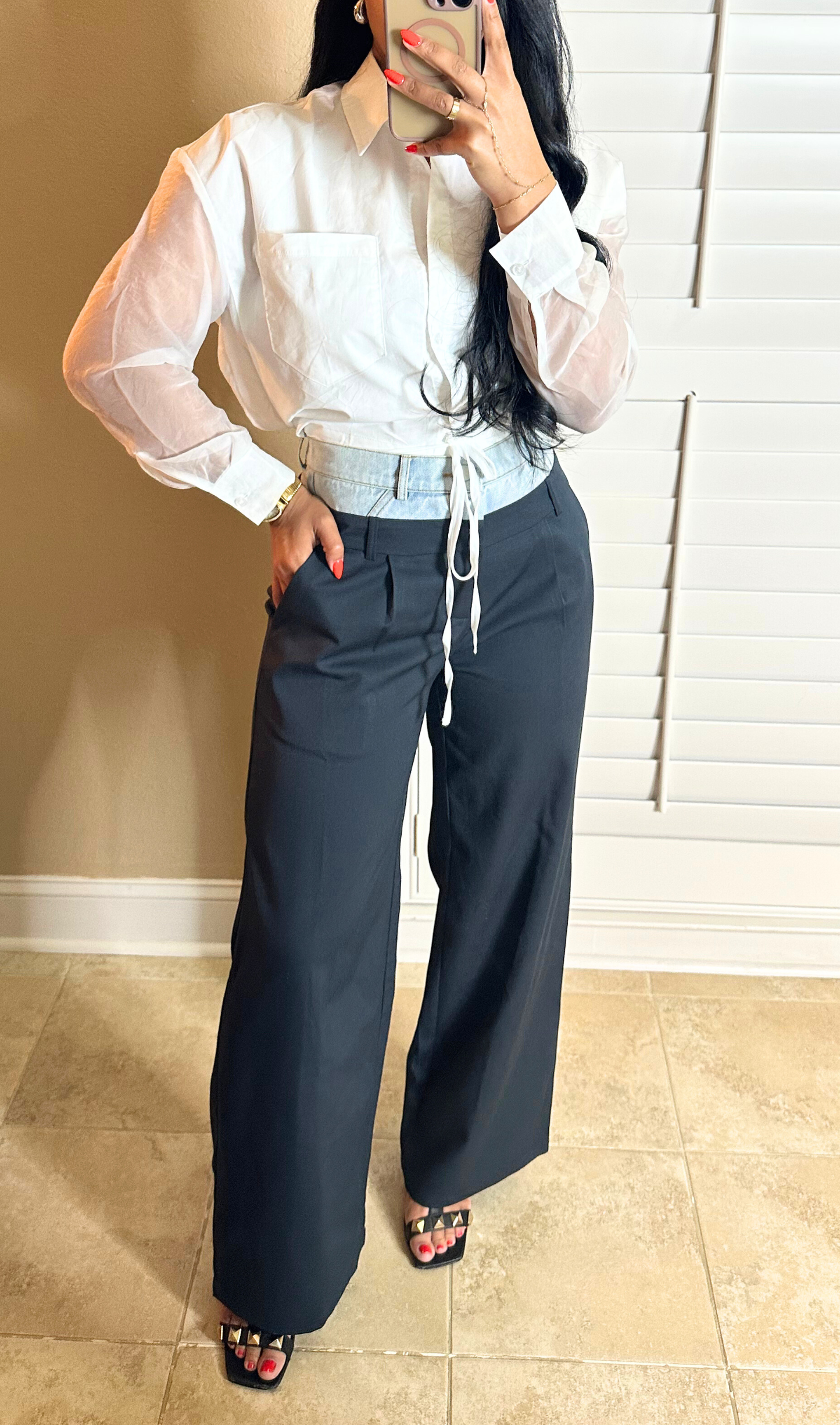 CITY CHIC | TROUSERS- NAVY