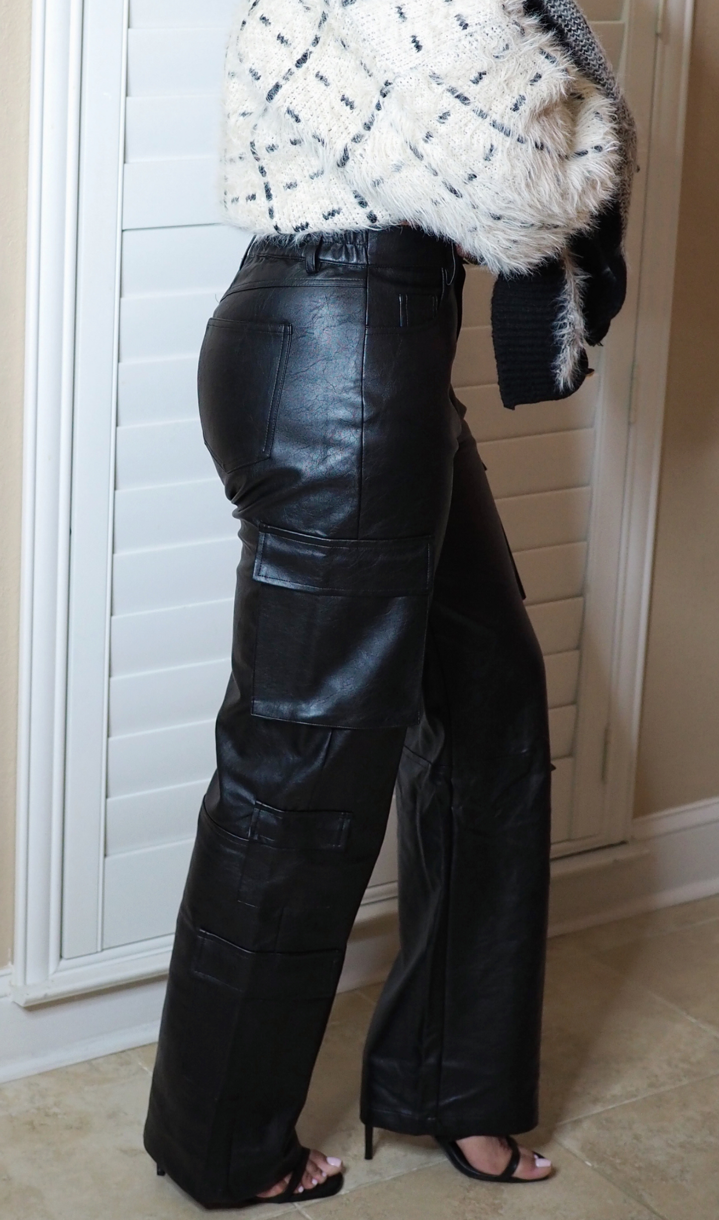 DARK KNIGHT | LEATHER CARGO PANTS