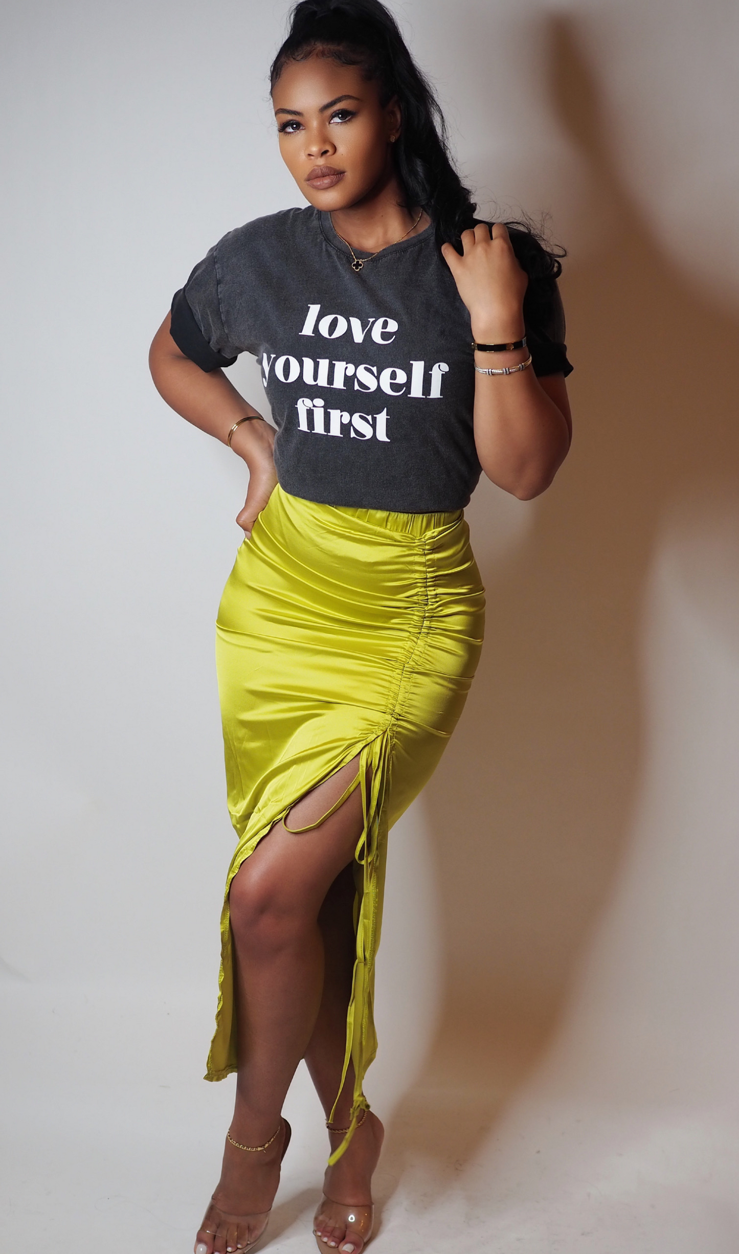 SISTA SISTA | SATIN MIDI SKIRT