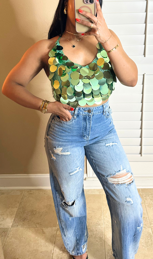 MULA | SEQUIN TOP