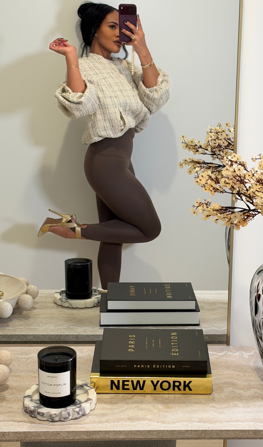 ALLURE | STIRRUP LEGGINGS-BROWN