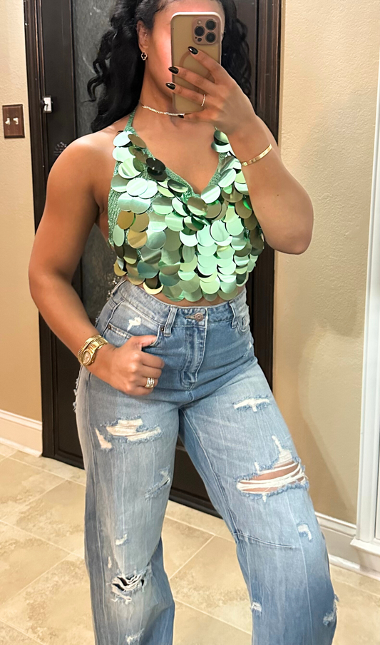 MULA | SEQUIN TOP