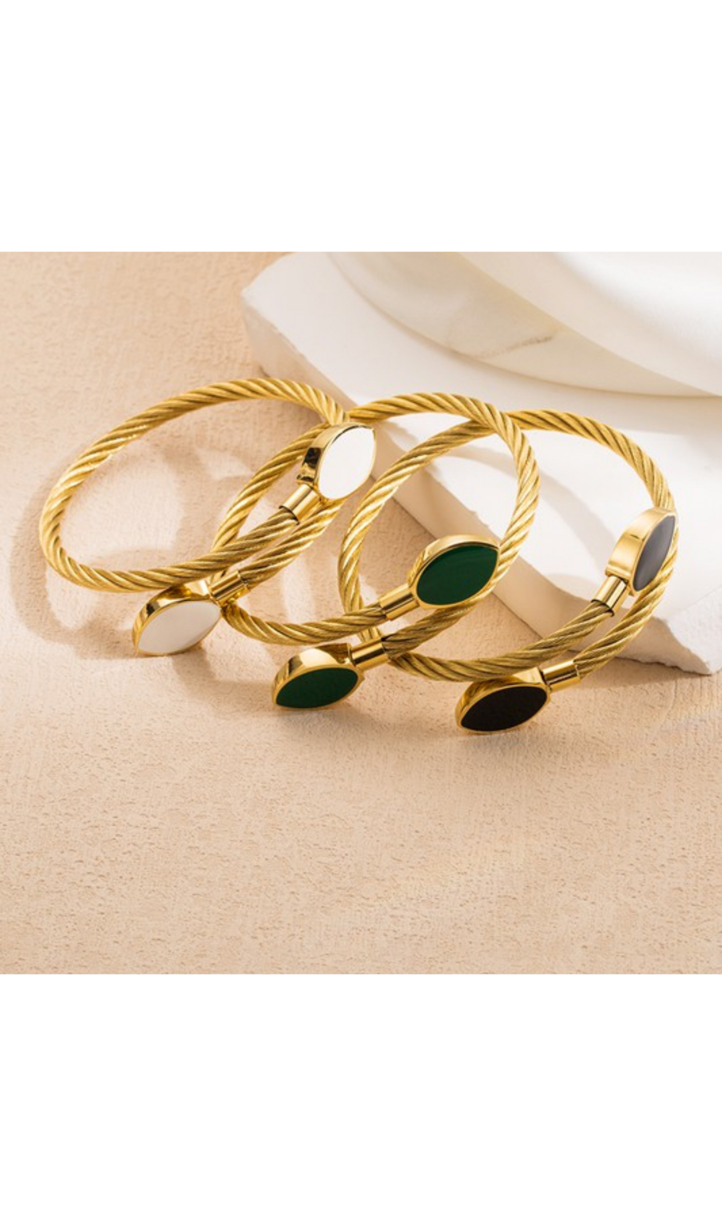 ENAMEL TWIST BANGLE | BRACELET